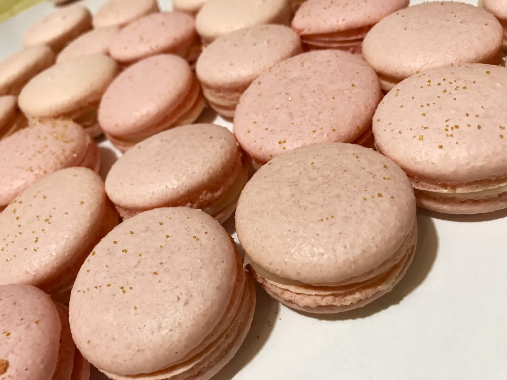 White Chocolate and Strawberry Macaron